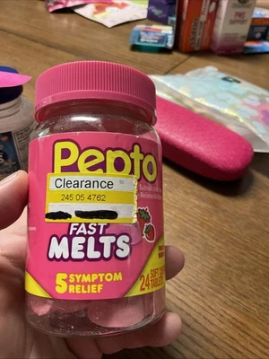 Pepto-Bismol Fast Melts Tablets 24-Pack for Winter Nausea Diarrhea Relief - Image 1 of 4