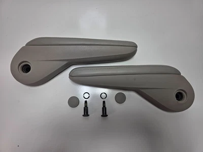2011-20 DODGE GRAND CARAVAN ARMREST REST PAIR Left Right Leather Light GRAY Set - Image 1 of 4