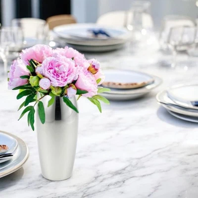 72202 продолговатая цветочная ваза из нержавеющей стали современный декоративный центральный элемент - Изображение 1 из 4