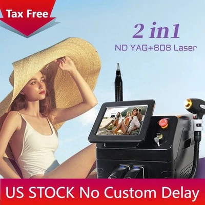 2 In 1 808nm Diode Laser Tattoo Hair Removal Nd Yag Laser Pico Laser Machine - Image 1 of 4