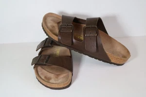 Birkenstock Sandals Brown Leather UK8 EU42 NWOT - Picture 1 of 10