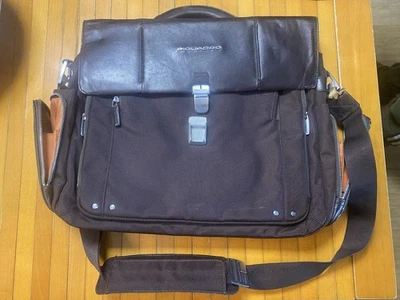 PIQUADRO CARTELLA LAVORO Soffietto Scomparti Pc SOFFIETTI PELLE TESSUTO Borsa - Immagine 1 di 4