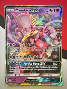 JUMBO Mewtwo GX Detective Pikachu Oversized Promo Card SM196 Holo Pokémon HP #1 - Picture 1 of 9