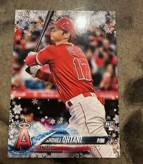 2018 Topps Shohei Ohtani Holiday Rookie Card #HMW17 Angels Dodgers - Image 1 of 2