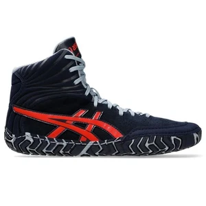 ASICS Men's Aggressor 5 Wrestling Shoes Midnight/Classic Red 9 - Picture 1 of 9