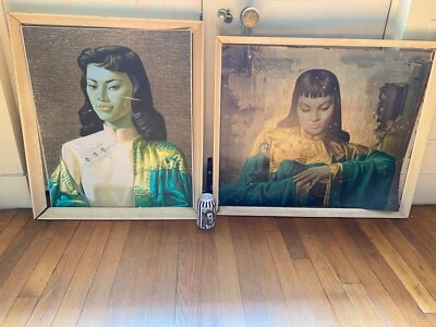 Par Original de Impresiones Vladimir Tretchikoff Miss Wong/Dama de Oriente Arte Foto 1 de 4