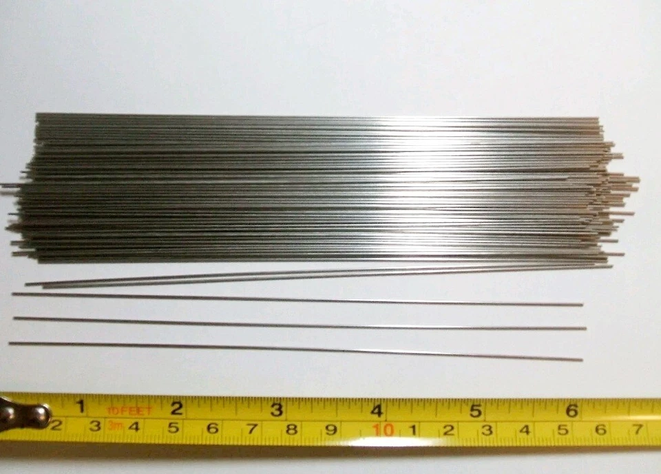 50 pcs .029 SS wire shafts 6.0" tackle craft lure making spinner wire bending - Image 1 of 1