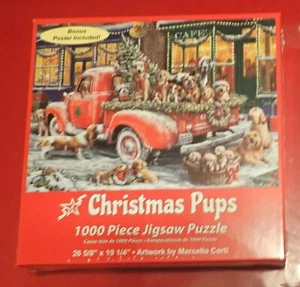 Vermont "Christmas Pups" 1000 Piece Puzzle & Poster - Picture 1 of 2