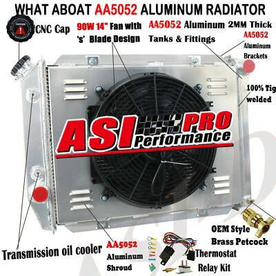 Ventilador de cubierta de radiador de 3 filas para Ford Galaxie Thunderbird/Mercury Marquis 67-68 Foto 1 de 4