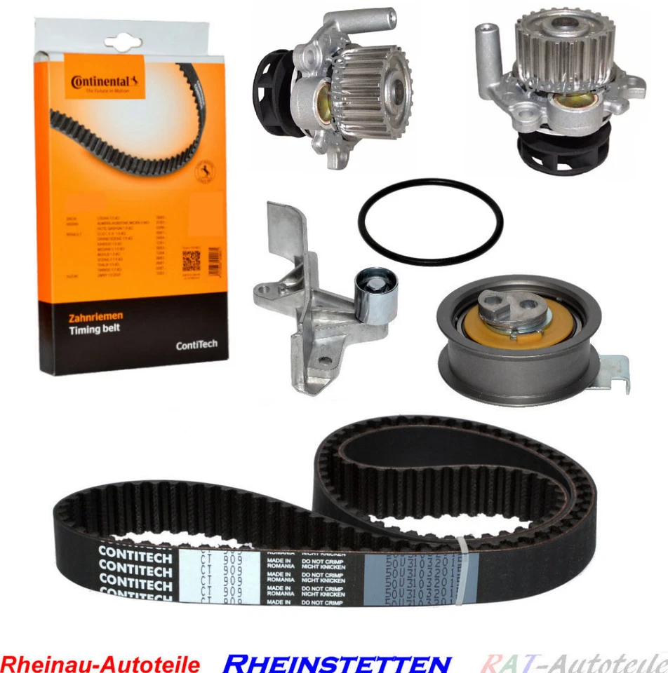 CONTI Zahnriemen+2xSpann/Umlenkrolle+Wasserpumpe AUDI A4 A6 VW PASSAT 1.8 T Mot. - Bild 1 von 2