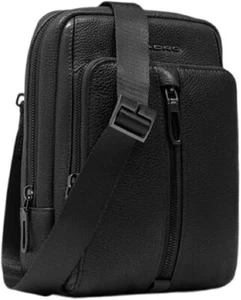 BORSA BORSELLO TRACOLLA UOMO PIQUADRO CA3084W130 PELLE NERO ORIGINALE AI 2025 - Picture 1 of 3