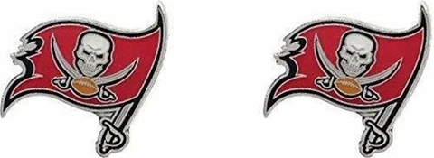 Tampa Bay Buccaneers Football Team Logo NFL Silver Stud Earrings Set Cover
