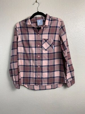 Mammut 格子长袖纽扣衬衫女式中号粉色户外野营 — 第 1/4 张图片