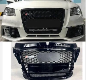 Fit For AUDI A3 S3 2008-2012 RS3 Style Front Bumper Honeycomb Black Mesh Grille - Bild 1 von 2