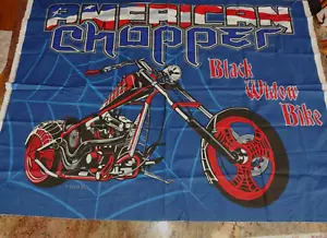 Molle Ind. Pannello tessuto artigianale bici vedova nera American Chopper 2004 45x35" - Foto 1 di 7