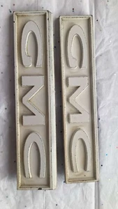 GMC Truck fender emblems side pickup 4000 c. GMC 1960 s badge White - Picture 1 of 6