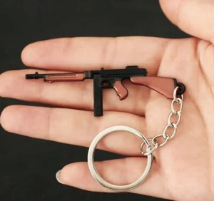 Premium-Schlüsselanhänger Mini US WWII Tommy Maschinengewehrform Geschenk UK - Bild 1 von 5