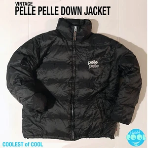 Vintage 90s y2k Pelle Pelle Marc Buchanan Black Down Puffer Jacket Mens Large - Picture 1 of 11