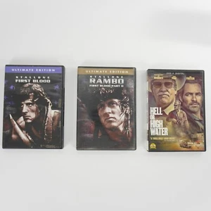 RAMBO: First Blood & Part II & Hell or High Water DVD Action 3 Movie Lot Set - Imagen 1 de 2