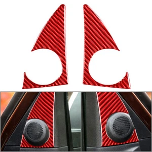 2x Panel de altavoces de pilar A de fibra de carbono ajuste rojo Toyota Tundra 2014-2021 - Imagen 1 de 7