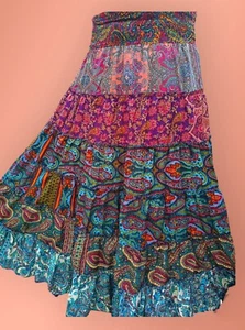 Damen Boho Strandrock Ethik Beachwear mehrfarbig kostenlose Größe Strandrock Sommer - Bild 1 von 3