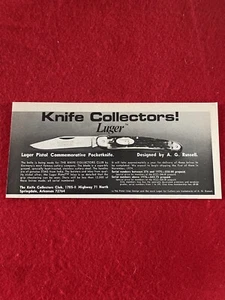 Vintage 1974 Luger Commemorative Knife Print Ad- Ad Only - Picture 1 of 6