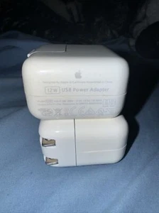 (2)Apple 12W Genuine USB Wall Power Adapter Charger for iPad iPhone Model a1401 - Picture 1 of 3