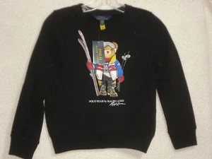 NWT's Polo Ralph Lauren POLO BEAR Bear Ski Sweatshirt SIGNATURE Size 8 10 M BOYS - Picture 1 of 2
