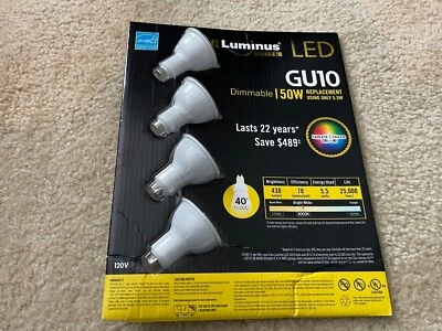 Luminus LED Lights GU10 Dimmable 50W 4-Pack 120V - Image 1 of 4