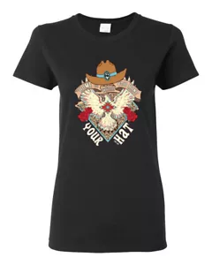 Grafik-T-Shirt Home Is Where You Hang Your Hat Eagle für Damen - Bild 1 von 10