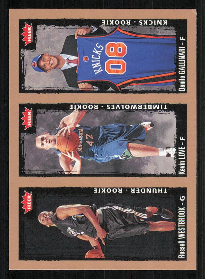 2008-09 Fleer #237 Russell Westbrook/Kevin Love/Danilo Gallinari - Image 1 of 2