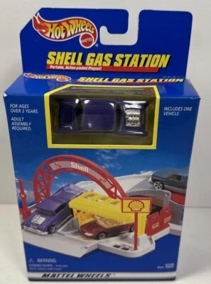 DE COLECCIÓN NUEVO SELLADO Mate Hot Wheels SHELL GASOLINERA Juego Coche Juguete Set 65789 Foto 1 de 4