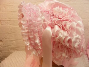 ADULT BABY all satin SISSY BONNET Over the top ultimate premium sissy lingerie - Picture 1 of 9