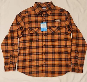NEW Columbia Men's PHG Roughtail Stretch Flannel Long Sleeve Shirt Medium - Picture 1 of 4