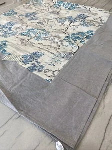 New Patricia Spratt 66" Square Tablecloth Subtle Scene Grey USA Connecticut - Picture 1 of 7