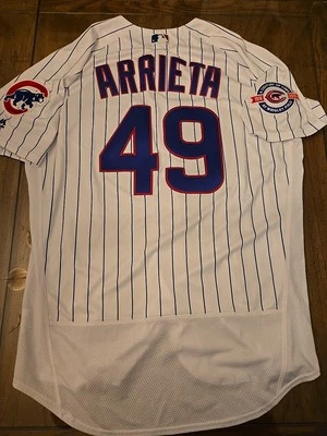 Chicago Cubs 2016 Arrieta Authentic Jersey,wrigley Field 100th Anniversary... - Image 1 of 4