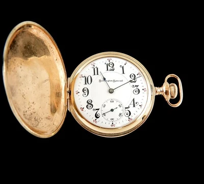 Reloj Bolsillo Illinois Burlington 16s 19 Jewel Mod 4 Grd 174 Lleno de Oro Hunter Foto 1 de 4