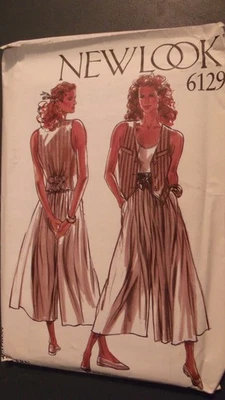 VINTAGE SEW SEWING PATTERN NEW LOOK 6129 WOMENS LADIES SKIRT AND VEST SIZE 8-18 - Image 1 of 2