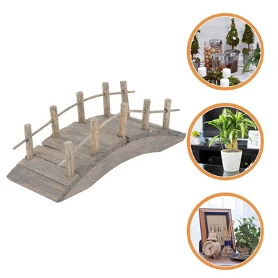 Wooden Bridge Model Dollhouse Accessory for Garden Scene Decor - image 1 of 4