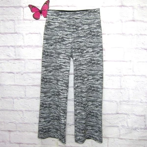 ODODOS High Waist Flare Leg Yoga Pants Black & White Abstract Pattern Size XL - Picture 1 of 9