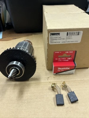Armadura Makita 516761-7 con cepillos OEM CB-154 Foto 1 de 3