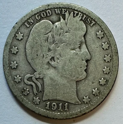 1911-D Barber Quarter, Uncertified, NR. - Image 1 of 2