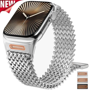 For Apple Watch Series Ultra 10 9 8 7 6 42/44/46/49mm Stainless Steel Band Strap - Picture 1 of 33