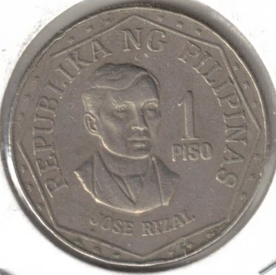 1977 Philippines 1 Peso Jose Rizal & Shield Coin! - Image 1 of 2