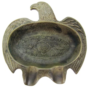 1964 1965 NEW YORK WORLD'S FAIR EAGLE Cast Metal Ashtray Tray NYWF Souvenir - Picture 1 of 12