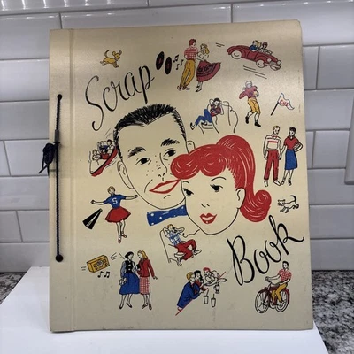 Álbum de fotos grande álbum de recortes años 50 gráficos-de colección coches fútbol bicicleta radio Foto 1 de 4