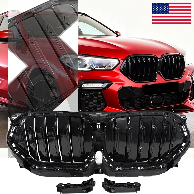 Front Radiator Grille Active Air Shutter W/Motor For 2020-23 2024 BMW X6 G06 US - Image 1 of 4
