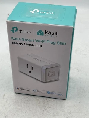 Умная вилка TP-Link Kasa Wi-Fi тонкая KP115 мониторинг энергопотребления белая Alexa Google - Изображение 1 из 4