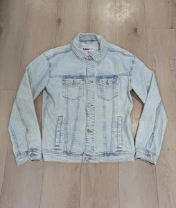 Womens Hollister Co Relaxed Fit Light Blue Denim Jean Jacket Size Medium M - Picture 1 of 3
