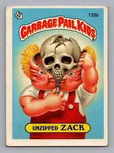 1986 Topps Garbage Pail Kids Serie 4 Tarjeta Coleccionable Adhesiva Sin Cremallera Zack #132b - Imagen 1 de 2